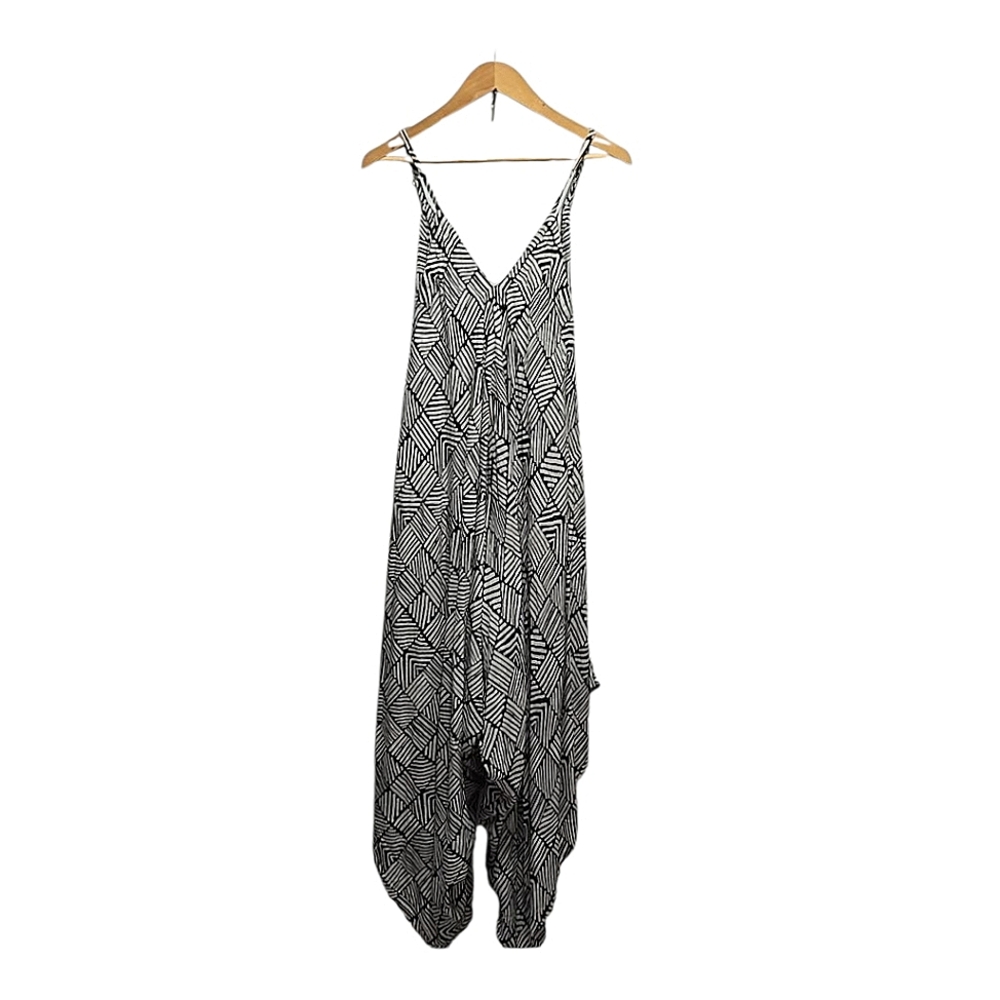 World Market Black and White Jump Suit Size S/M NWT